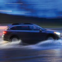 Traffic in the rain  dec 082015 
Morning commuters wade through the deep puddles under the Lynn Valley Hwy one overpass-News